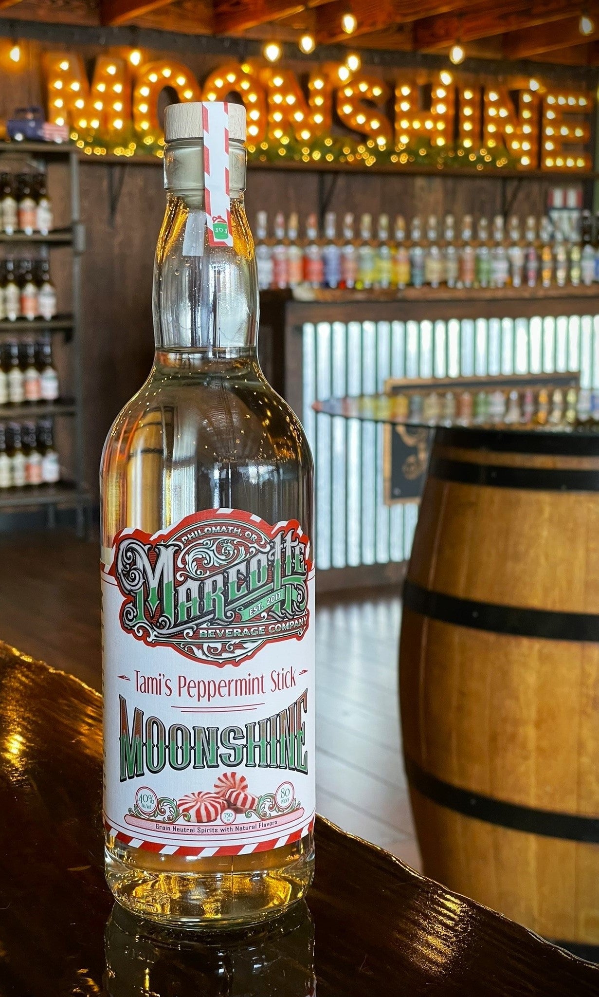Peppermint Stick Moonshine 80